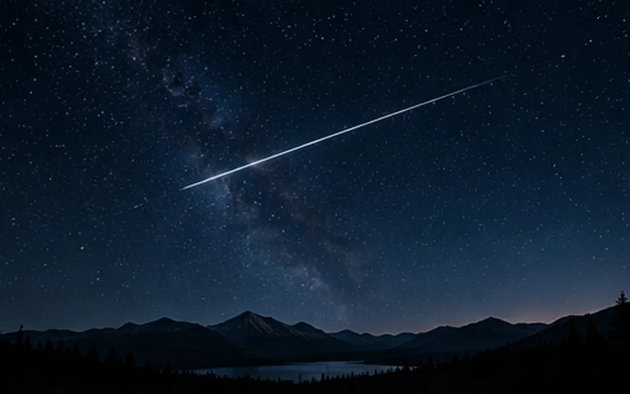 The ISS crossing the night sky